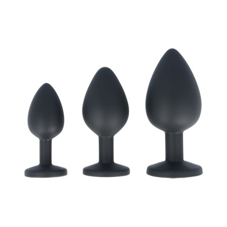 Plug Anale Virgite Nero Silicone Set 3 Pezzi di Virgite, Butt Plug - Rif: M0404647, Prezzo: 22,99 €, Sconto: %