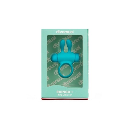 Jelly Rabbit Cock Ring Diversual Turquoise by Diversual, Non-vibrating rings - Ref: M0400048, Price: 31,99 €, Discount: %