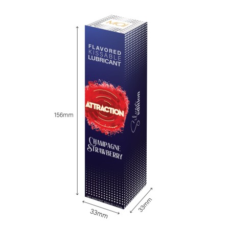 Lubricante Attraction Champán de Fresa de Attraction, Lubricantes con base de agua - Ref: S9401011, Precio: 19,99 €, Descuent...