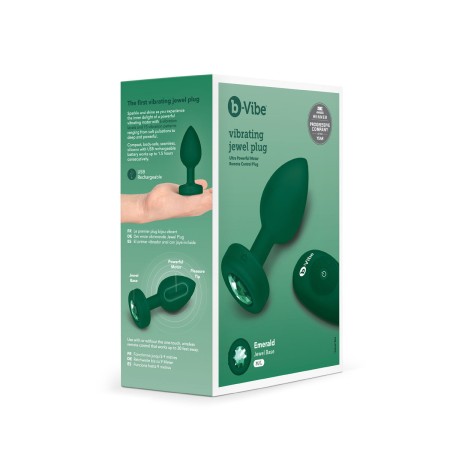 Plug Anal B-Vibe Vibrating Jewel Verde M/L de B-Vibe, Vibradores anales - Ref: S9402944, Precio: 85,99 €, Descuento: %