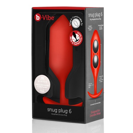 Plug Anal B-Vibe 6 Rouge de B-Vibe, Plugs anaux - Réf : S9402977, Prix : 65,99 €, Remise : %