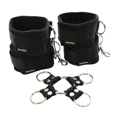 Hog Tie & Cuff Set Sportsheets ESS325-01 Black by Sportsheets, Handcuffs, gags and clamps - Ref: S4004089, Price: 39,99 €, Di...