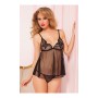 Conjunto de Lencería Seven Til Midnight 9884 Negro Transparente