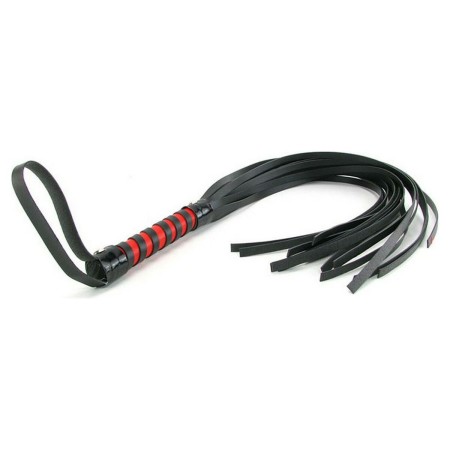 Flogger Whip Sportsheets Noir/Rouge