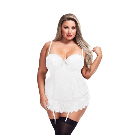 Corsé Baci Lingerie Blanco (XL/XXL) de Baci Lingerie, Picardías y bodies - Ref: S9405613, Precio: 28,99 €, Descuento: %