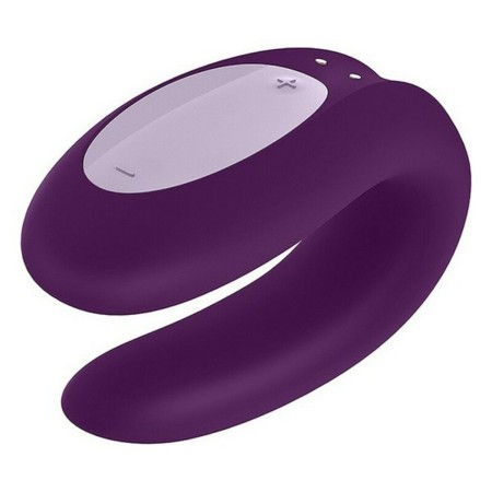 Vibratore Doppia Stimolazione Satisfyer Double Joy Viola di Satisfyer, Vibratori per coppie - Rif: S9402656, Prezzo: 45,99 €,...