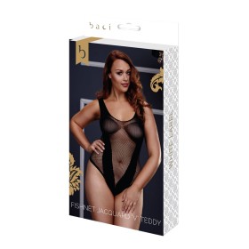 Jacquardnetz V-Motiv Body Einheitsgröße Baci Lingerie BW3134-BLKOS Schwarz Einheitsgröße von Baci Lingerie, Negligés und Mied...