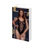 Body a Rete Jacquard V Teddy Taglia Unica Baci Lingerie BW3134-BLKOS Nero Taglia unica di Baci Lingerie, Baby-doll e body - R...