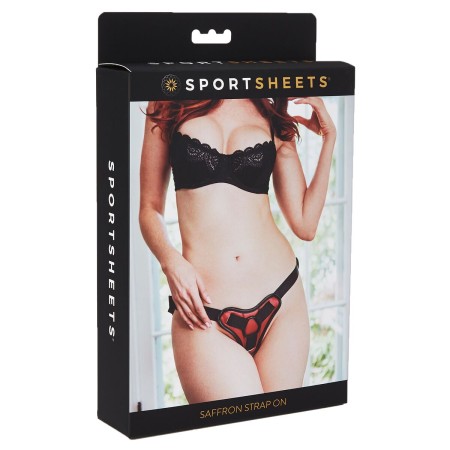 Arnés Sportsheets Saffron Rojo 100 % Poliuretano de Sportsheets, Consoladores con arnés - Ref: S9404395, Precio: 42,99 €, Des...