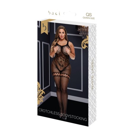 Body di Pizzo Jaquard Lace Suspender Taglia Grande Baci Lingerie 00186 (Queen) di Baci Lingerie, Baby-doll e body - Rif: S940...