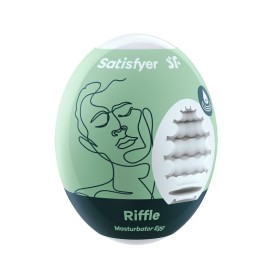 Huevo Masturbador Satisfyer Riffle Blanco Verde de Satisfyer, Consoladores realistas - Ref: S9402672, Precio: 14,99 €, Descue...