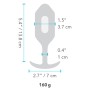 Anal plug B-Vibe Vibrating Snug 3 Blue (3,7 x 13,8 x 1 cm) by B-Vibe, Special vibrators - Ref: S9402948, Price: 74,99 €, Disc...