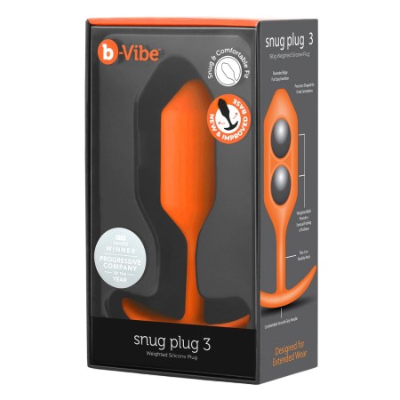 Plug Anale B-Vibe 3 Arancio di B-Vibe, Butt Plug - Rif: S9402969, Prezzo: 48,99 €, Sconto: %