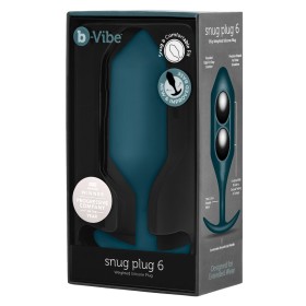 Plug Anal B-Vibe 6 Azul Azul Océano de B-Vibe, Plugs anais - Ref: S9402976, Preço: 65,99 €, Desconto: %