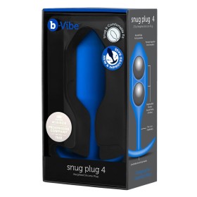 Plug Anal B-Vibe 4 Azul Azul Marinho de B-Vibe, Plugs anais - Ref: S9402972, Preço: 55,99 €, Desconto: %