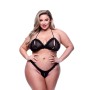 Conjunto de Lingerie Baci Lingerie Crotchless G- Preto 2 Peças (Queen size) de Baci Lingerie, Cuequinhas e tangas - Ref: S940...