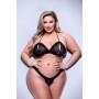 Conjunto de Lencería Baci Lingerie Crotchless G- Negro 2 Piezas (Queen size) de Baci Lingerie, Braguitas y tangas - Ref: S940...