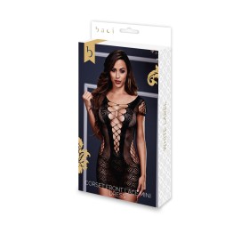 Mini robe corset en dentelle Taille unique Baci Lingerie BLW3126 Noir (Taille unique) de Baci Lingerie, Nuisettes et Body - R...