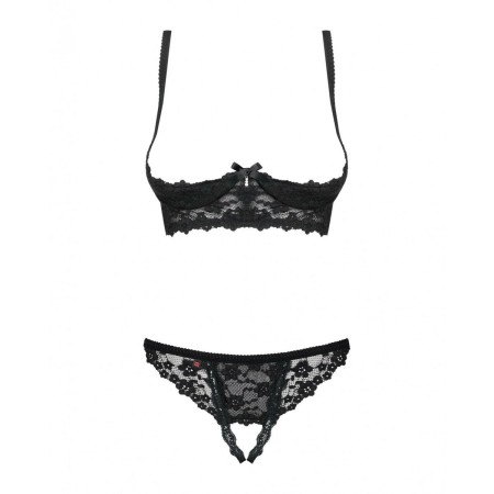 Conjunto de Lencería con Encaje Obsessive Letica Negro S/M de Obsessive, Braguitas y tangas - Ref: M0400667, Precio: 28,99 €,...