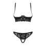 Set di Lingerie con Pizzo Obsessive Letica Nero S/M di Obsessive, Mutandine e tanga - Rif: M0400667, Prezzo: 28,99 €, Sconto: %