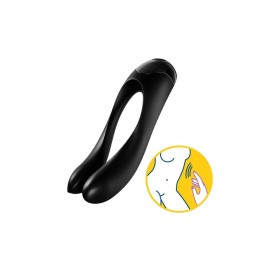 Massaggiatore di Coppia Satisfyer Candy Cane Nero di Satisfyer, Vibratori per coppie - Rif: M0405299, Prezzo: 29,99 €, Sconto: %