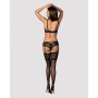 Strümpfe mit Strumpfband Obsessive Letica Schwarz L/XL von Obsessive, Damenstrümpfe - Ref: M0400767, Preis: 13,99 €, Rabatt: %