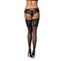 Strümpfe mit Strumpfband Obsessive Letica Schwarz L/XL von Obsessive, Damenstrümpfe - Ref: M0400767, Preis: 13,99 €, Rabatt: %