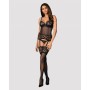 Stockings with Garter Obsessive Letica Black L/XL by Obsessive, Stockings - Ref: M0400767, Price: 13,99 €, Discount: %