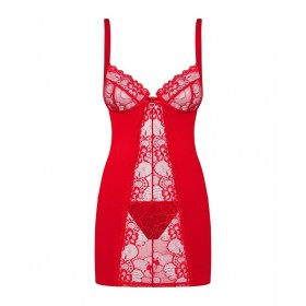 Babydoll Obsessive Heartina Vermelho S/M de Obsessive, Babydolls e bodies - Ref: M0400633, Preço: 29,99 €, Desconto: %