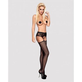 Stockings with Garter Obsessive S307 Black S/M/L by Obsessive, Negligees and bodices - Ref: M0400589, Price: 18,99 €, Discoun...