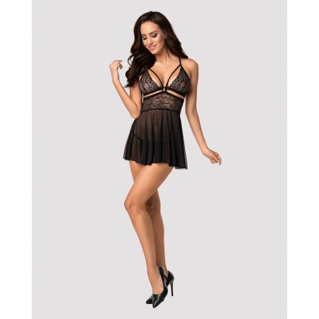 Babydoll Obsessive 838-BAB-1 Preto XXL/XXXL de Obsessive, Babydolls e bodies - Ref: M0400647, Preço: 32,99 €, Desconto: %