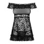 Babydoll Obsessive Black L/XL Flowers by Obsessive, Negligees and bodices - Ref: M0400957, Price: 27,99 €, Discount: %