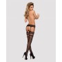 Stockings with Garter Obsessive S214 S/M/L Black by Obsessive, Stockings - Ref: M0400602, Price: 17,99 €, Discount: %