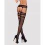 Stockings with Garter Obsessive S214 S/M/L Black by Obsessive, Stockings - Ref: M0400602, Price: 17,99 €, Discount: %