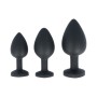 Anal plug Virgite Black Silicone Set 3 Pieces by Virgite, Anal plugs - Ref: M0404648, Price: 23,99 €, Discount: %